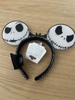Disney Parks Jack Skellington Minnie Mouse Ears Headband 🎃👻