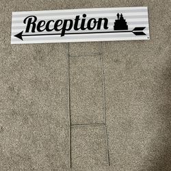 Outdoor Reception Sign 6x24in