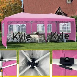 10x20' Easy Pop Up Canopy 420D Folding Tent Wedding Party Outdoor w/ Removable Sidewall 