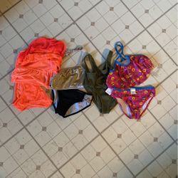 Girls Bathing Suits  Size 5-6 All Four For 25.00