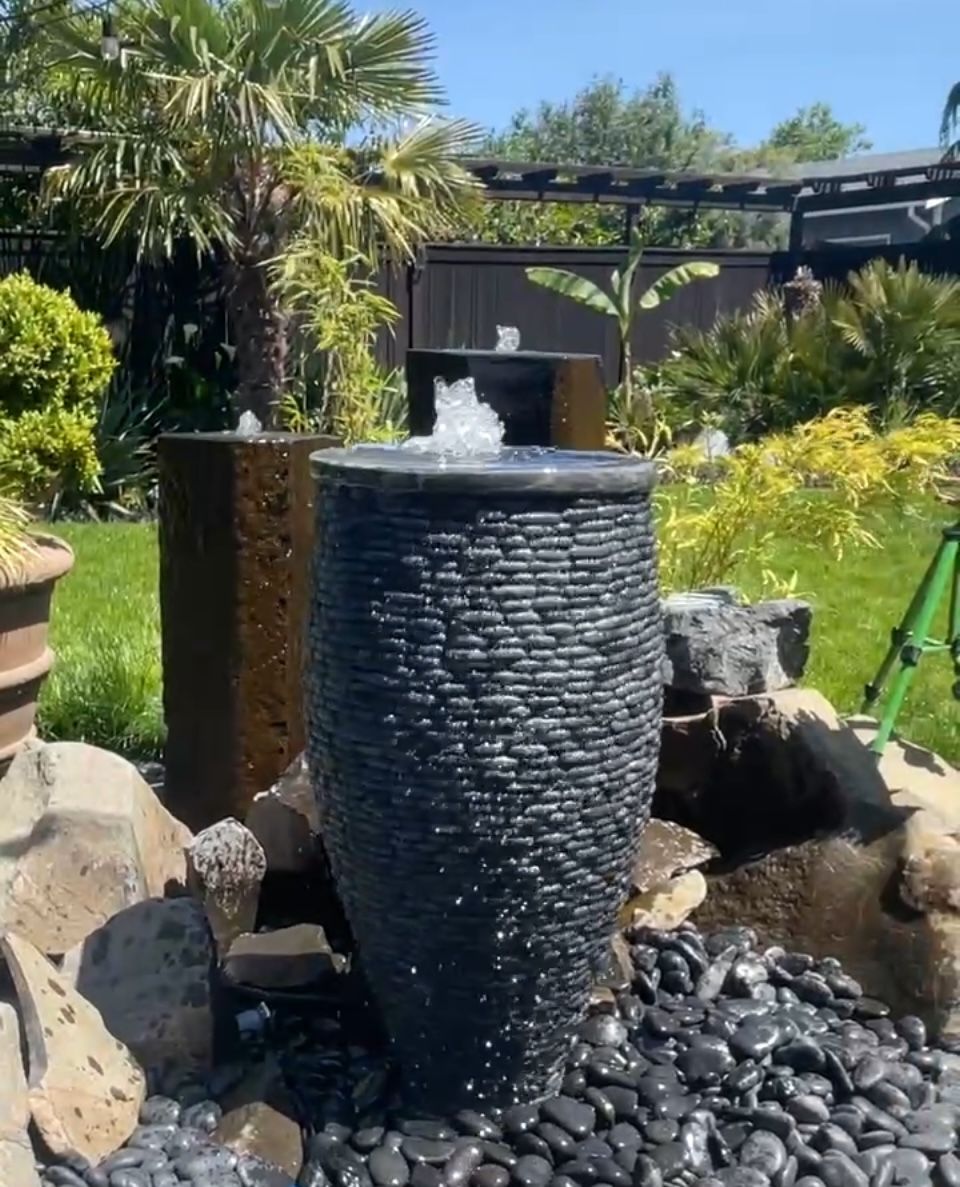 Custom Mesmerizing Stone Effect Outdoor Water Feature