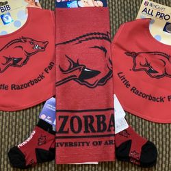 Arkansas Razorback baby items