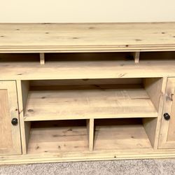 Large, Rustic Natural Wood Television Console