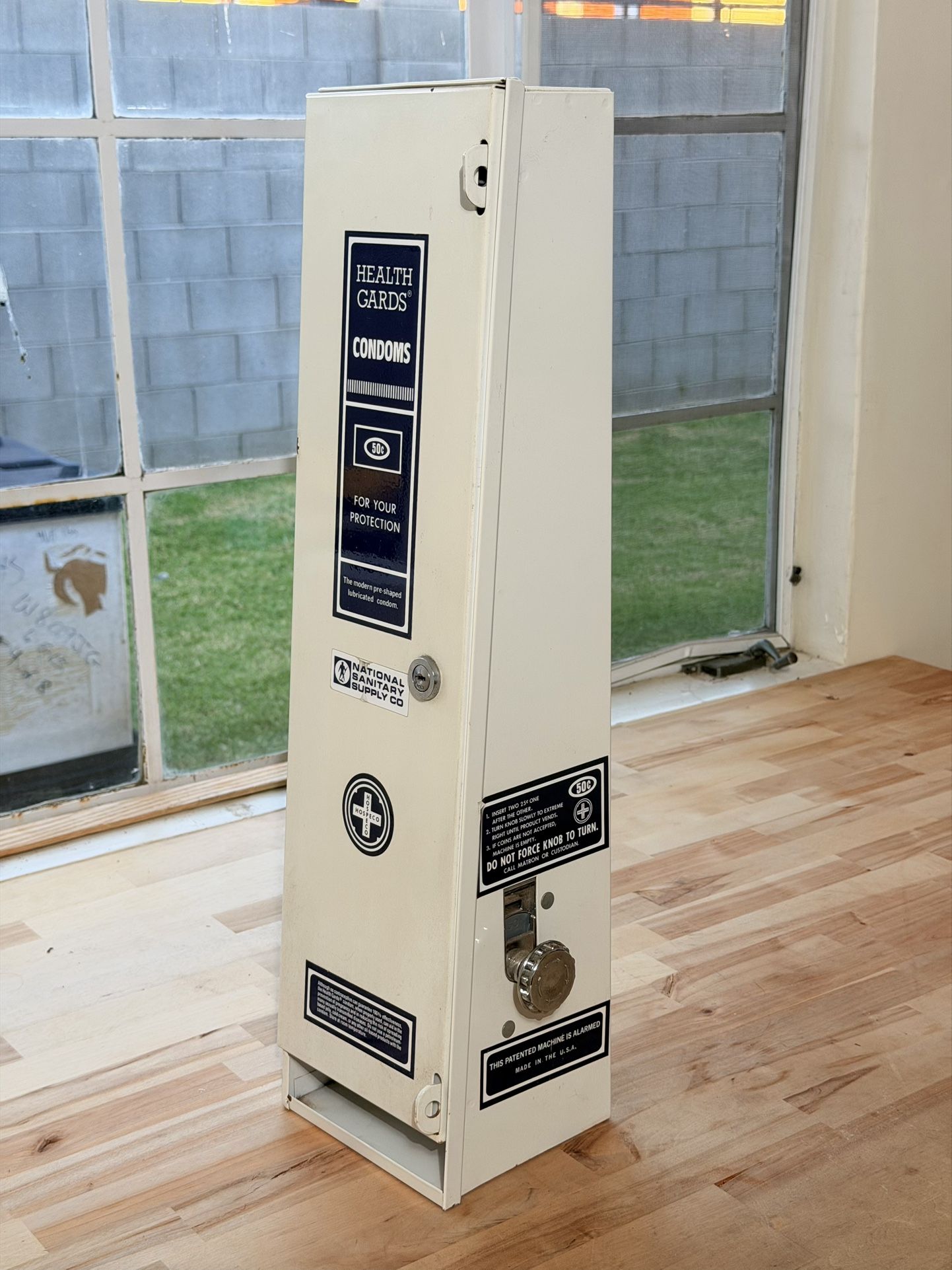 Vintage Health Gards Condom Machine Dispenser National Sanitary Supply Co