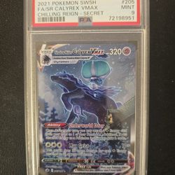 Calyrex Vmax Secret Rare. PSA 9. Chilling Reign