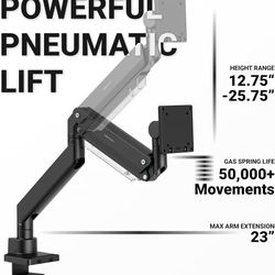 Hexcal Heavy Duty Monitor Arm for 57" Ultrawide Screens, Supports up to 59.4 lbs, Full Motion Deskto