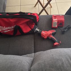 Milwaukee Bag And Hack Saw And Charger Not Battery 