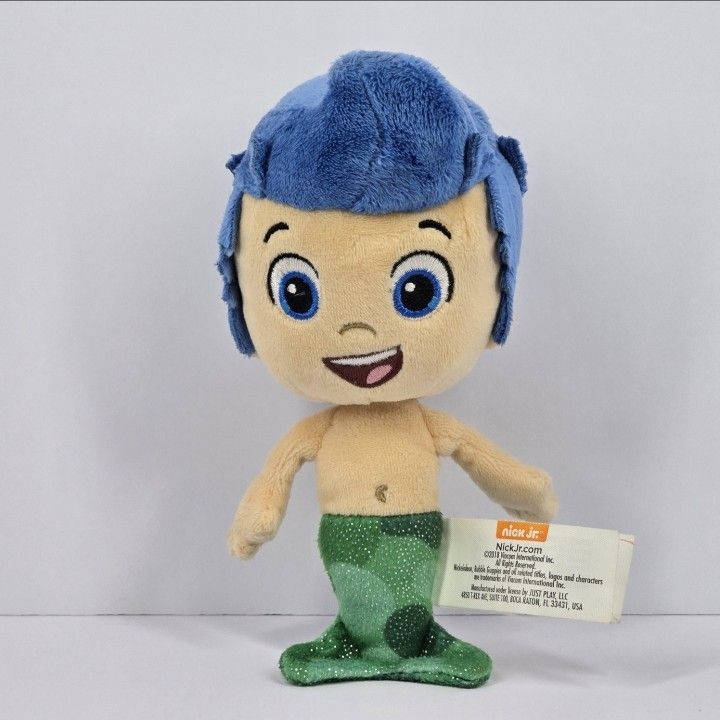 Nickelodeon Bubble Guppies Gil Mermaid Plush 8" Stuffed Animal Boy Merman Merboy