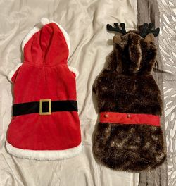 Dog Santa And Reindeer Hoodies