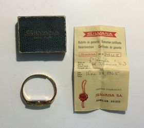 RARE Mid-Century Silvana Gold Swiss-Made Wind-Up Bracelet Cuff Wristwatch w/Hinged Flip Cover *