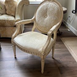 2 Lexington Custom French Style Armchairs 