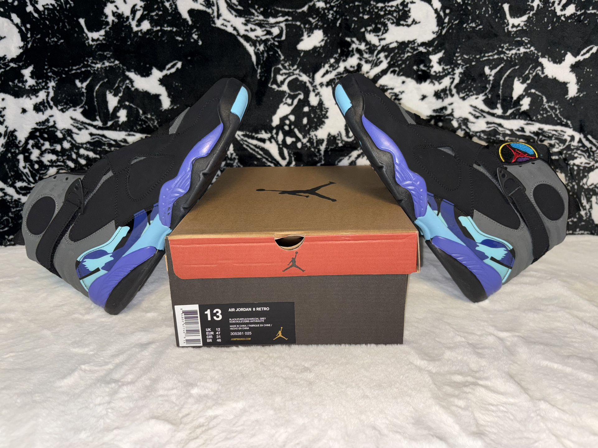 NEW Size 13 Men Jordan 8 Aqua 305381-025