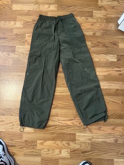Pink Victoria’s Secret Olive Cargo Parachute Pants