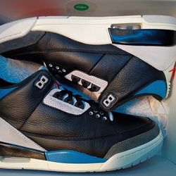 Jordan 3's Retro OG "Rare Air" mens 11 black and blue
