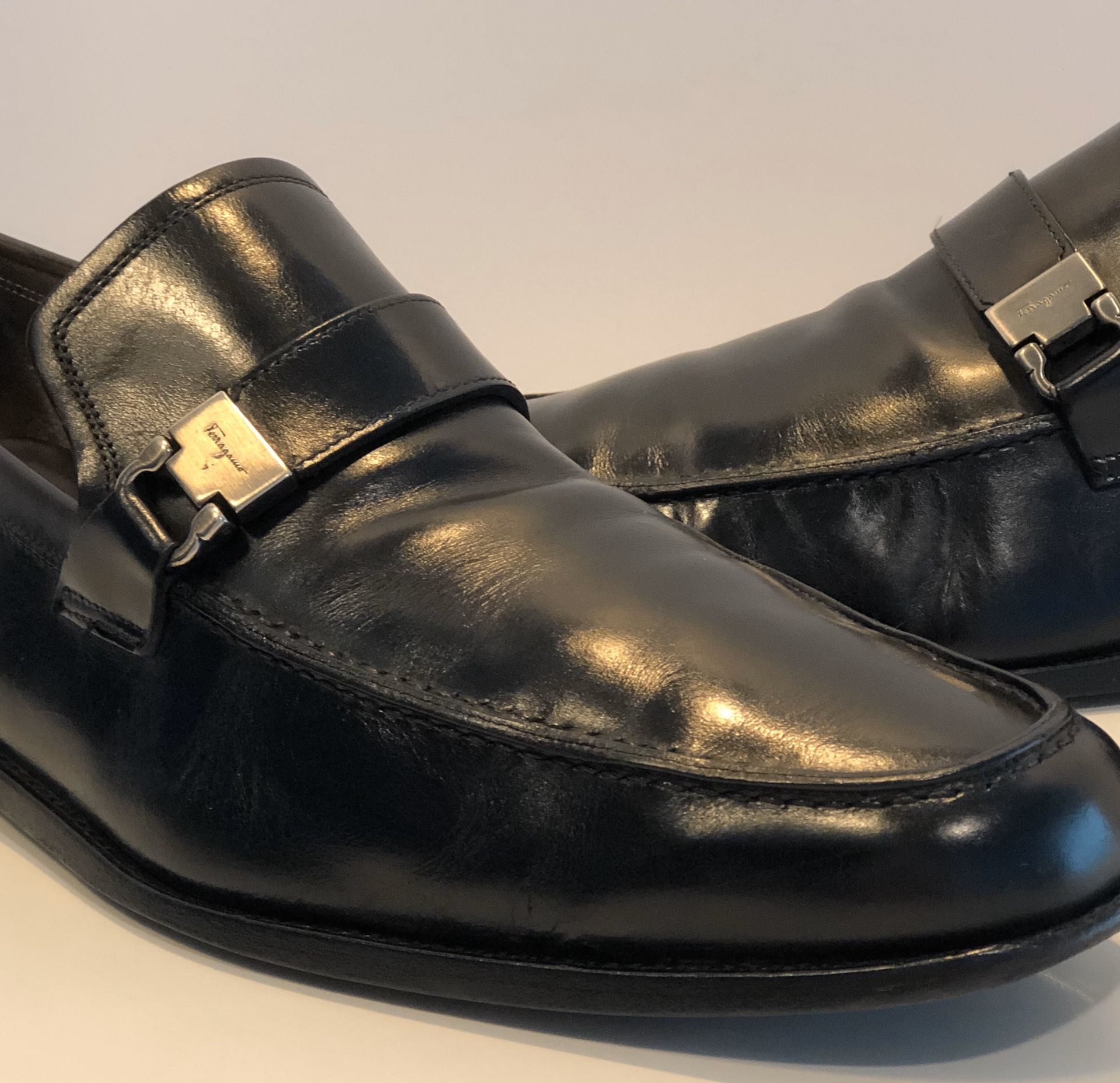 Salvatore Ferragamo Black Leather Loafer 🔥🔥👌👌Mens 11.5