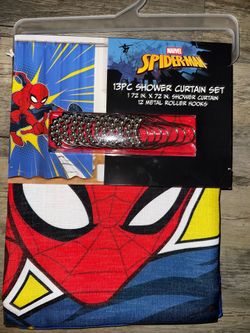 Spiderman shower curtain