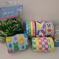Peeps Ribbon And Esster Grass