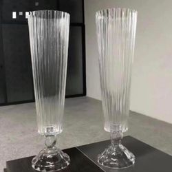 35” Tall Glass Vase