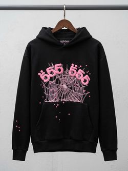 Sp5der 555 Black Pink Hoodie