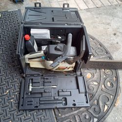 Chainsaw With Oil Tools And New Blade