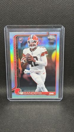 Shedeur Sanders 2025 Topps Chrome Football RC Browns #315 REFRACTOR