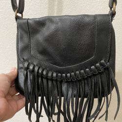 Black Fringe Crossbody