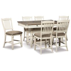 Bolanberg counter height table and 6 chairs