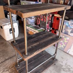 Handmade Rustic Bar Cart