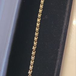 10k Gold Womens Heart Bracelet Weight 2.5 Grams