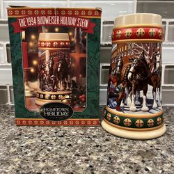 Vintage 1994 Anheuser Busch Budweiser Holiday Stein in Box 