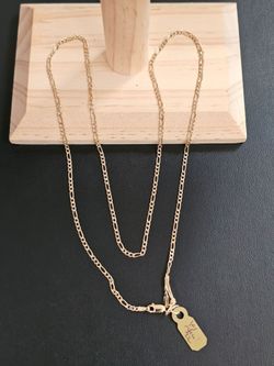 14k gold two tone necklace 22 inch