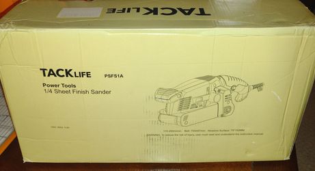 New Tacklife PSFS1A 1/4 Sheet Finish Sander