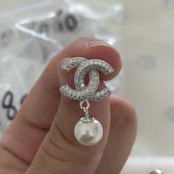 Luxury Earrings CC 925 Sterling Silver Designer Pearl Trendy Classy Elegant Party Event Prom