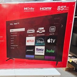 85 tv TCL smart 4k hdtv $55 down on Finacing free delivery 6 month warranty 