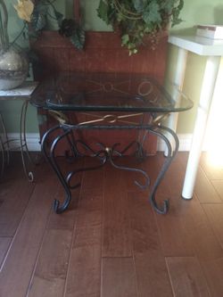 Glass side table