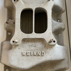 Weiand 7502 Vintage intake manifold Aluminum (Never Been Used Been Sitting In My Storage For Years)