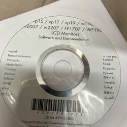 HP LCD monitor drivers CD