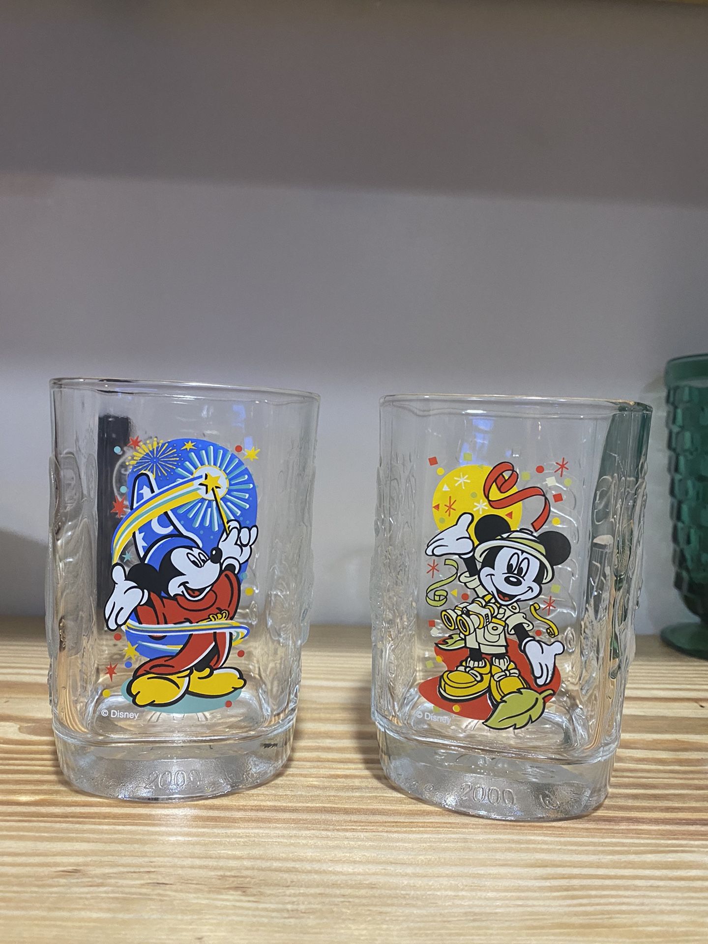 Set Of Two Disney Collectors Glass Cups