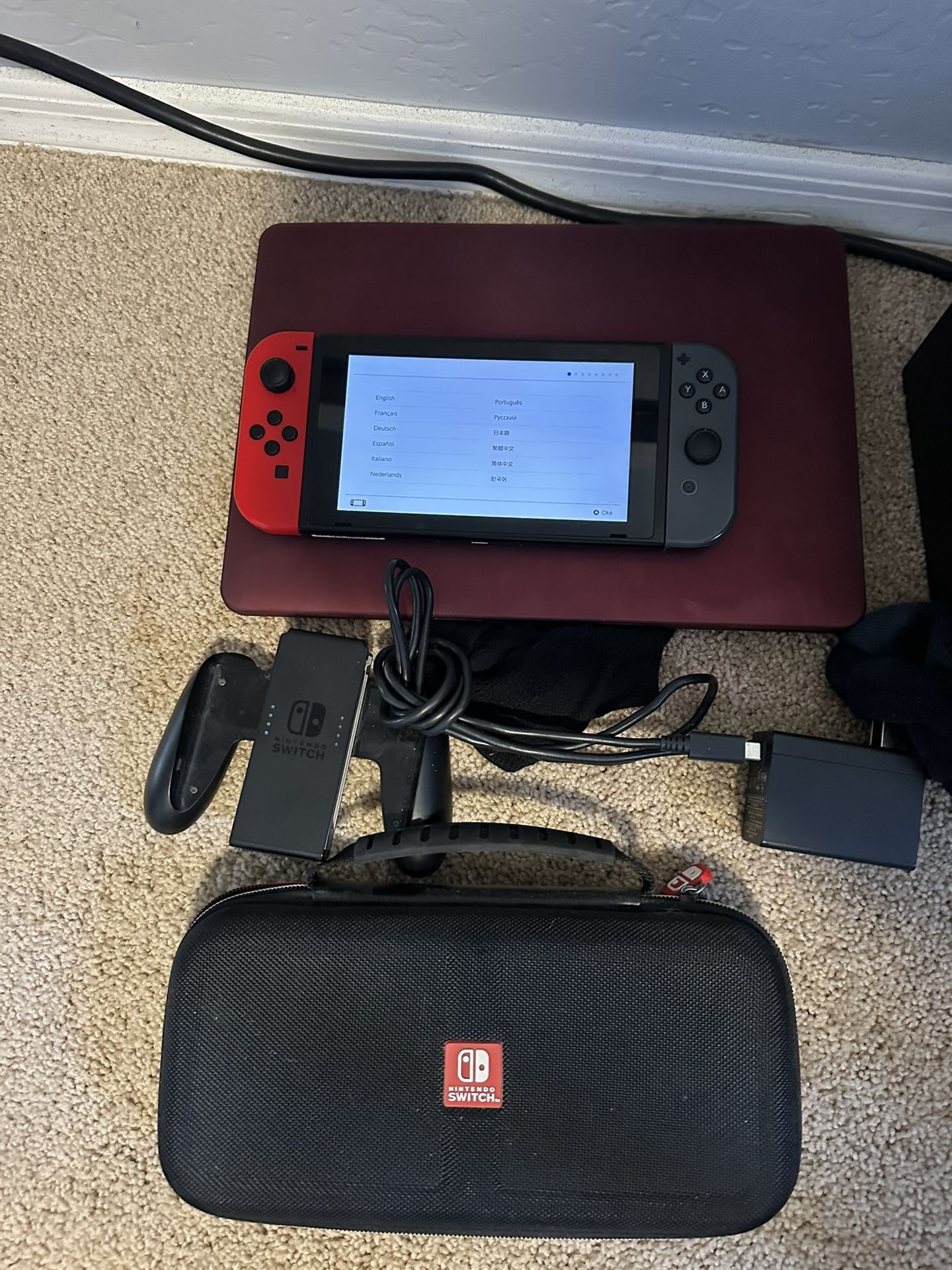 Nintendo switch With Charger And Case