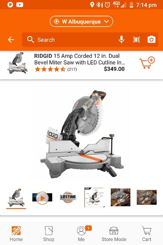 New Rigid 12in Dual Bevel Miller Saw