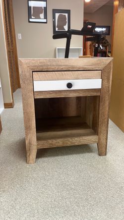 Rustic Industrial Side Table w/drawer