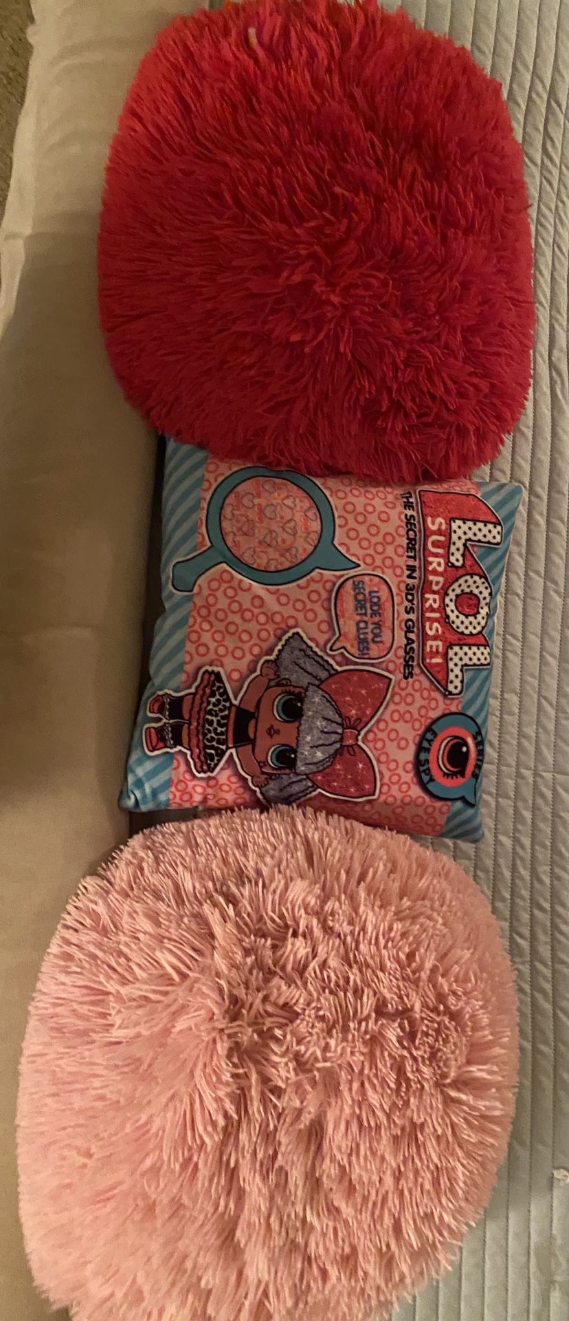 3 Pretty Pink Pillows