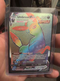 Umbreon vmax rainbow foil Pokemon card