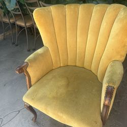 VINTAGE MUSTARD ARMCHAIR SHELL