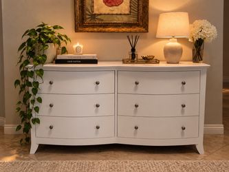 White 6-Drawer Double Dresser