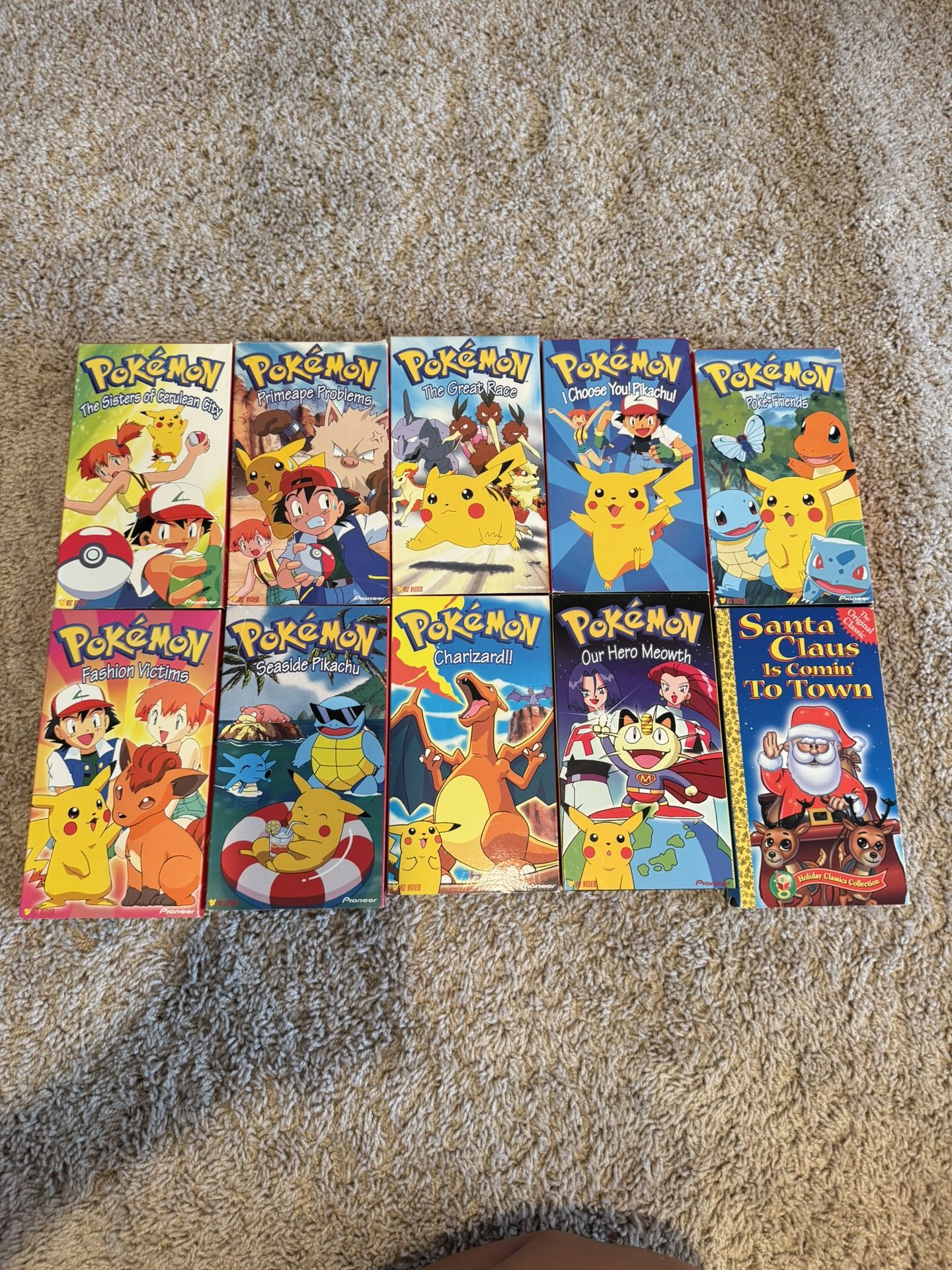 Vintage Pokémon VHS Tape Collection – 10 Tapes 🎬