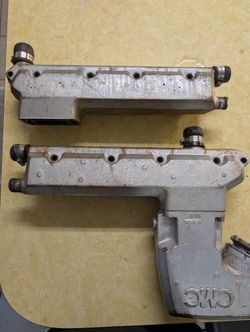  OMC V8 Exhaust Manifolds & Riser Elbows (Set)
