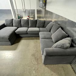( Free Delivery ) Ikea Harlanda Large Dark Gray Sectional Couch