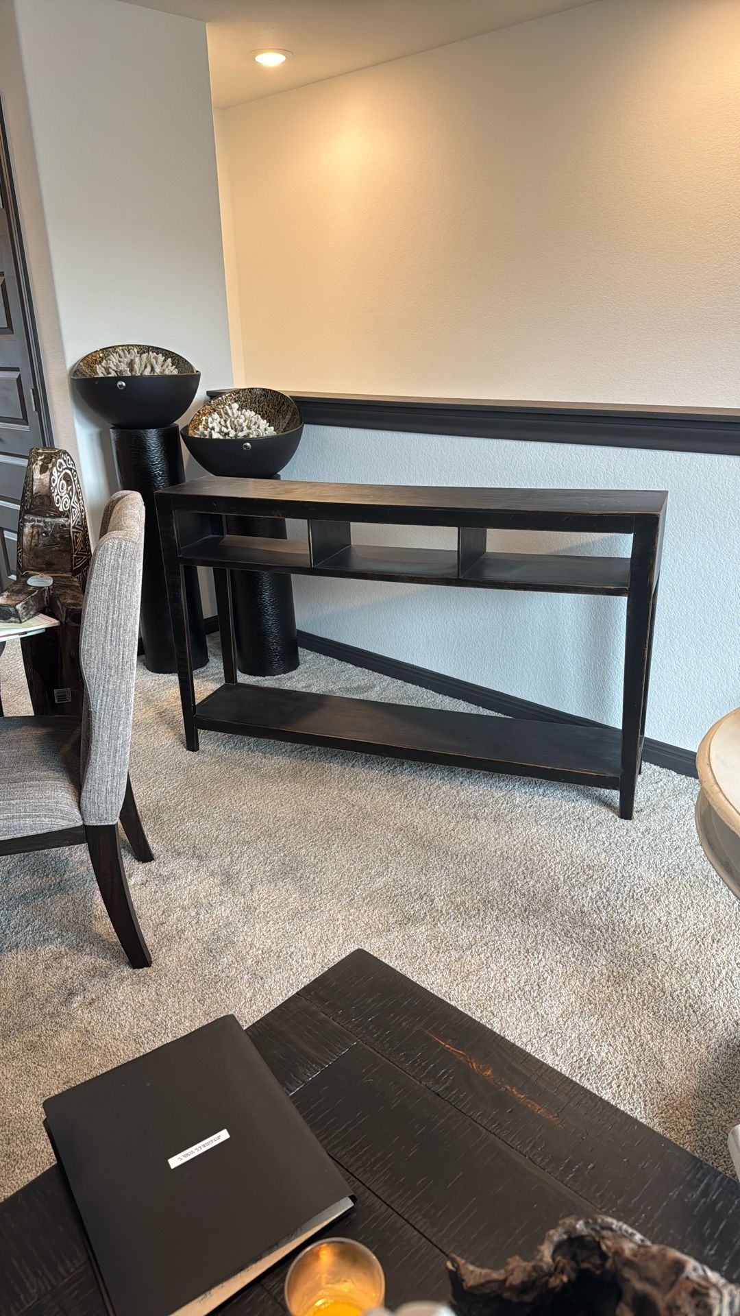 Black Rustic Sofa Table
