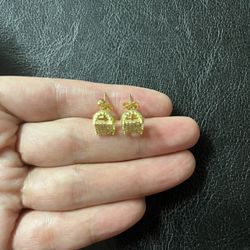 925 Sterling silver man’s earrings (gold plated)
